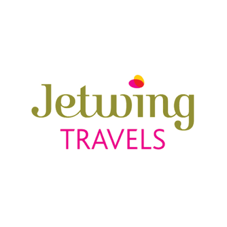 Jetwing Travels logo with olive-green text and colorful bird emblem.